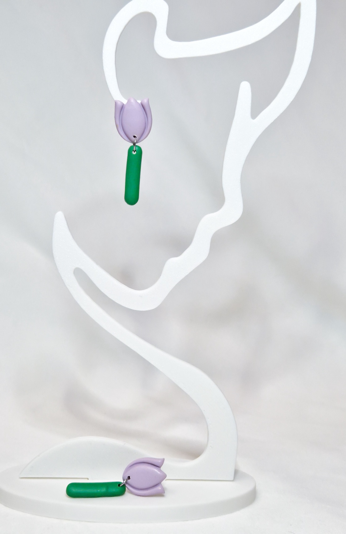 Cercei Lalele lila - bijuterii - cercei - cercei lungi - Artynos.ro