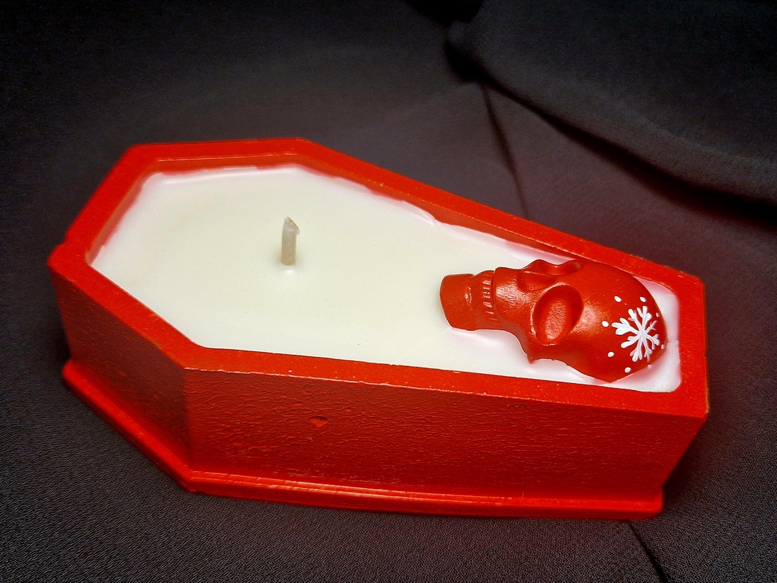 Lumanare Christmas Goth - crăciun - decorațiuni de crăciun de casă - lumânări parfumate de crăciun - Artynos.ro