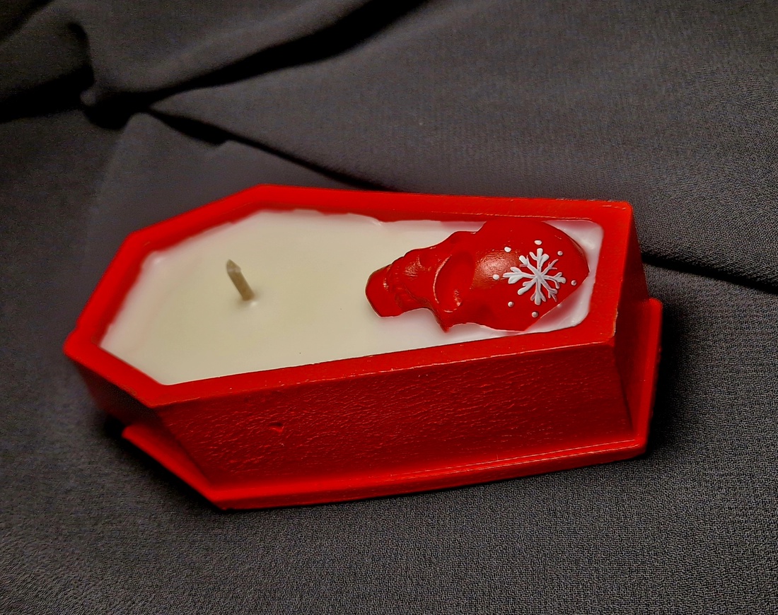 Lumanare Christmas Goth - crăciun - decorațiuni de crăciun de casă - lumânări parfumate de crăciun - Artynos.ro