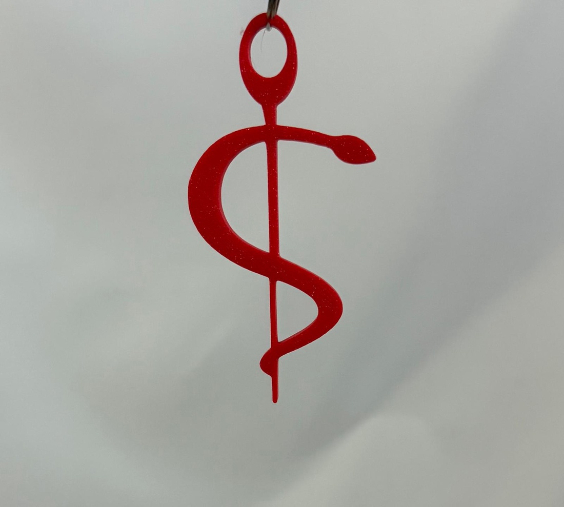 Breloc Toiagul lui Esculap - accessorii și unelte - obiecte de decorare - plastic - Artynos.ro