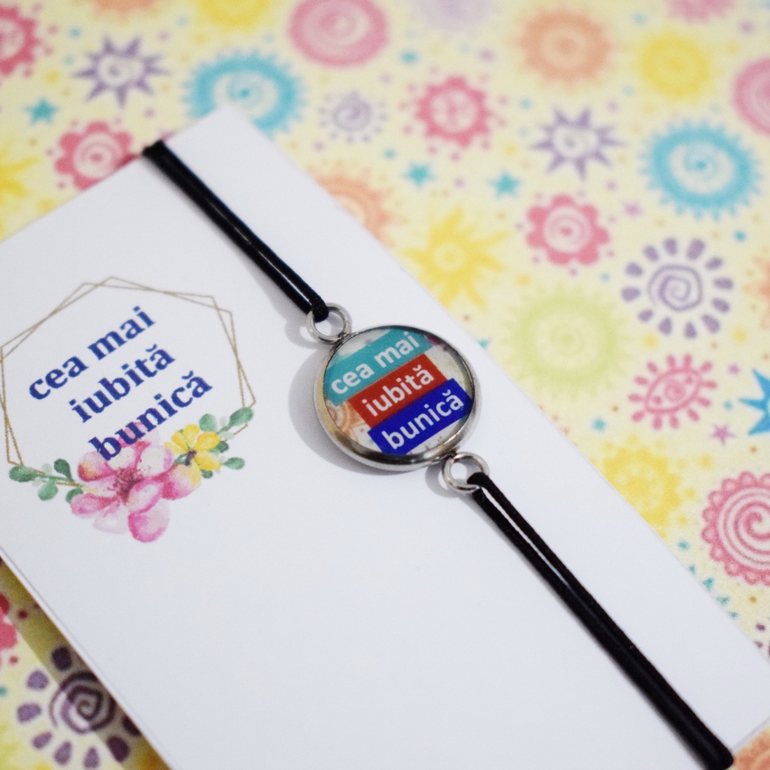 Bratara Cea mai iubita bunica, bratara martisor - bijuterii - brățări - brățară charm - Artynos.ro