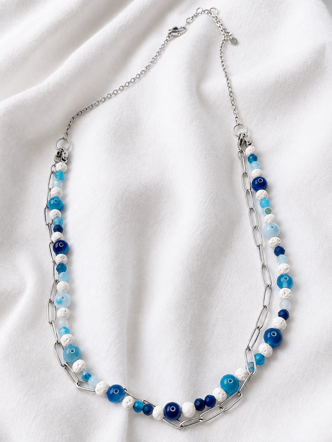 Colier Modular Blue Abyss - Colecția Thalassa  - bijuterii - coliere - coliere din pietre semiprețioase - Artynos.ro