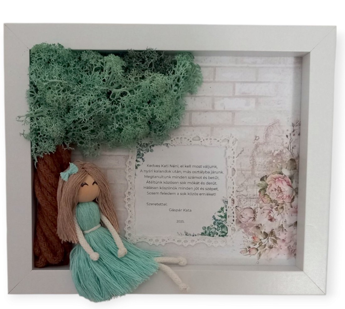 Cadou personalizat de mulțumire pentru profesor -3D macramé imagine cu citat -  - Artynos.ro
