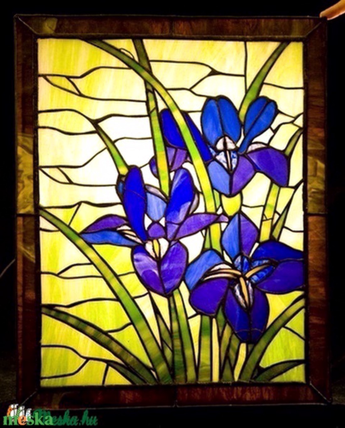 Albastru violet iris luminos tiffany imagine de perete -  - Artynos.ro
