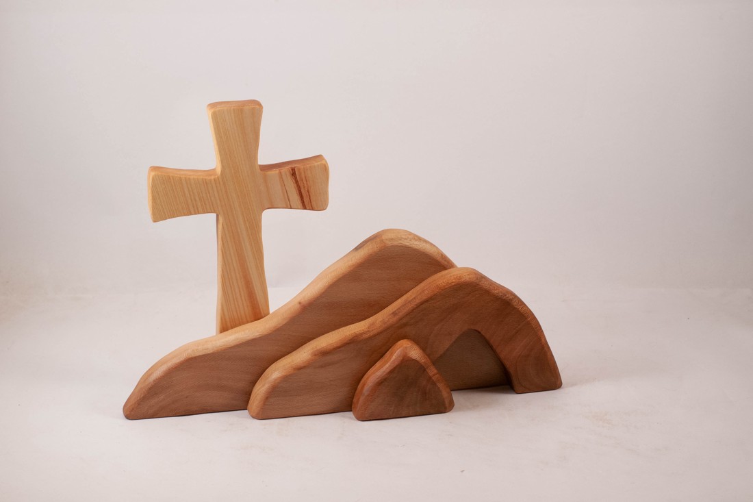 Decorațiune de Paște cu cruce, cruce din lemn -  - Artynos.ro