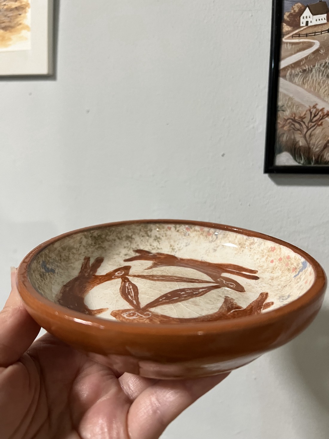 Cele Trei Iepuri Mistic � bol decorativ din ceramică -  - Artynos.ro