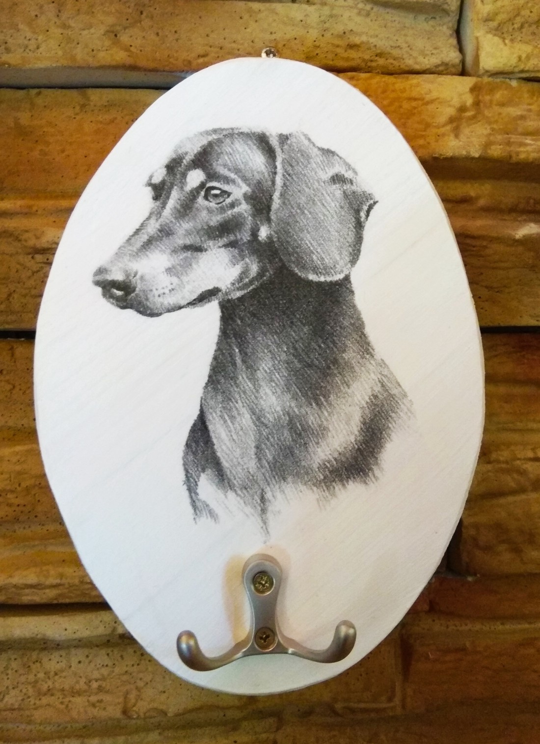 Suport de perete pentru lesă cu câine dachshund - - Artynos.ro Suport de perete pentru lesă cu câine dachshund - - Artynos.ro