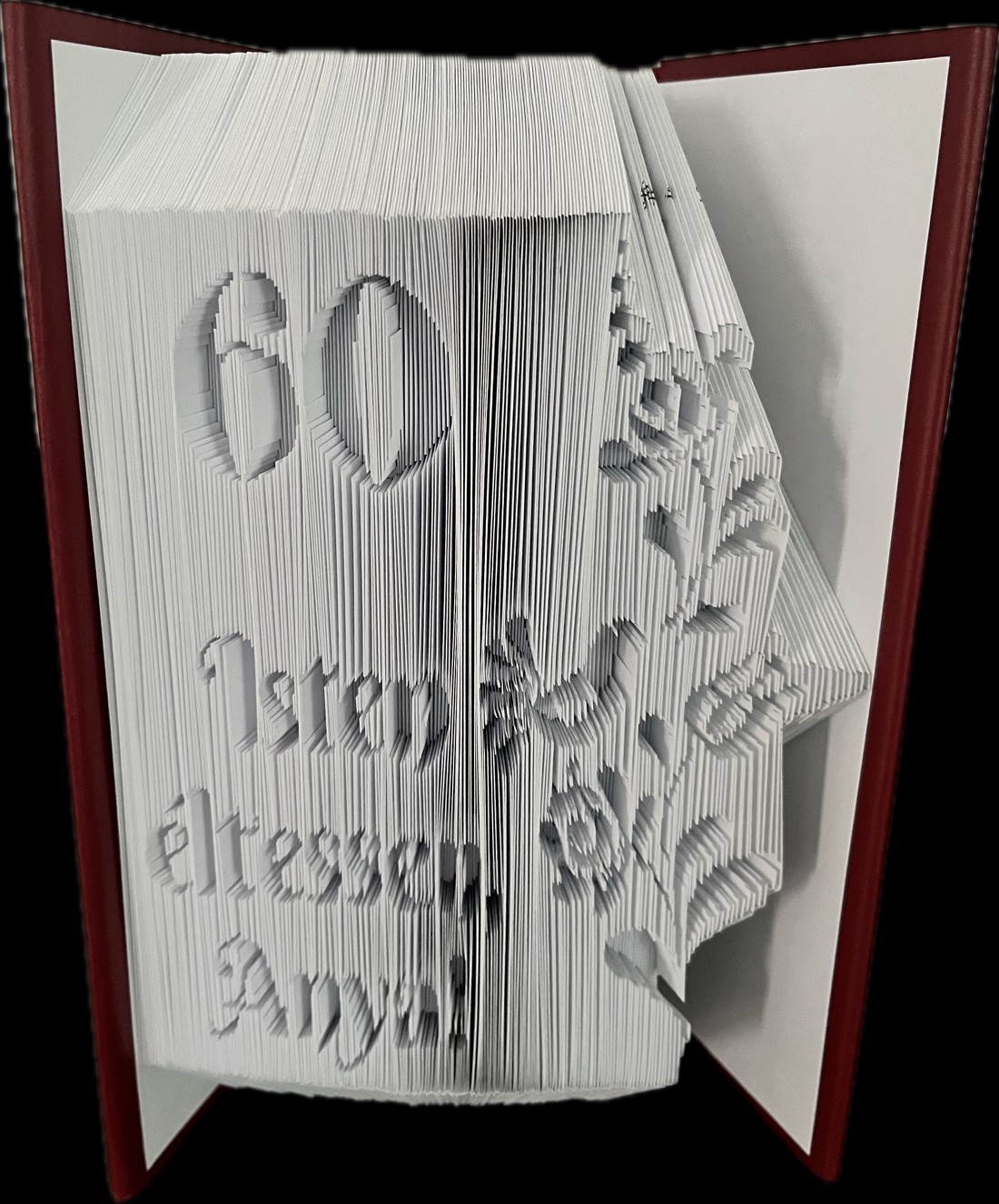  Sculptură de carte aniversară cu aniversare și flori - casă & stil de viață - accesorii pentru decorat casa - decorațiuni de masă și decorațiuni pentru rafturi  - sculptură de carte, carte pliată - Artynos.ro