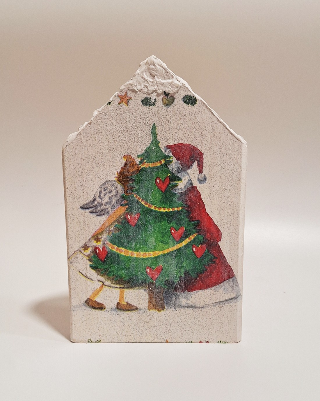 Most Crăciun și îngerul � decorațiuni festive strălucitoare -  - Artynos.ro