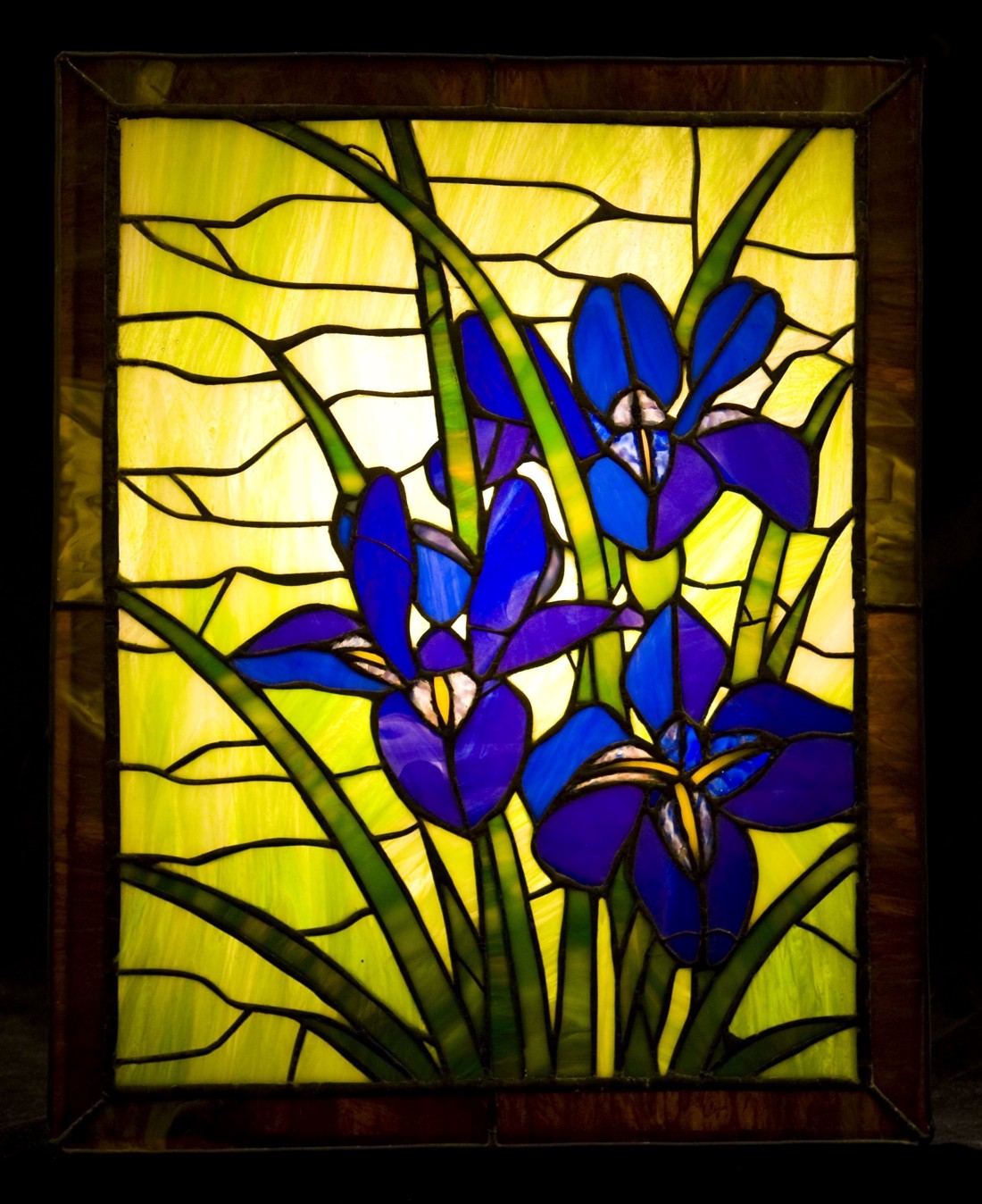 Albastru violet iris luminos tiffany imagine de perete -  - Artynos.ro