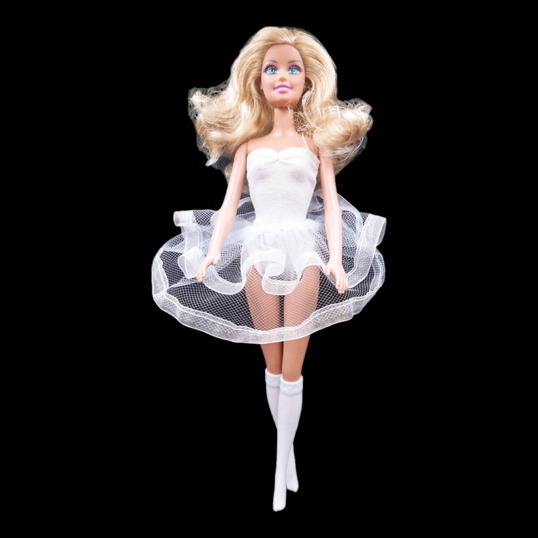 Body alb, rochie, costum de baie � pentru păpuși de tip Barbie (a014fh) -  - Artynos.ro