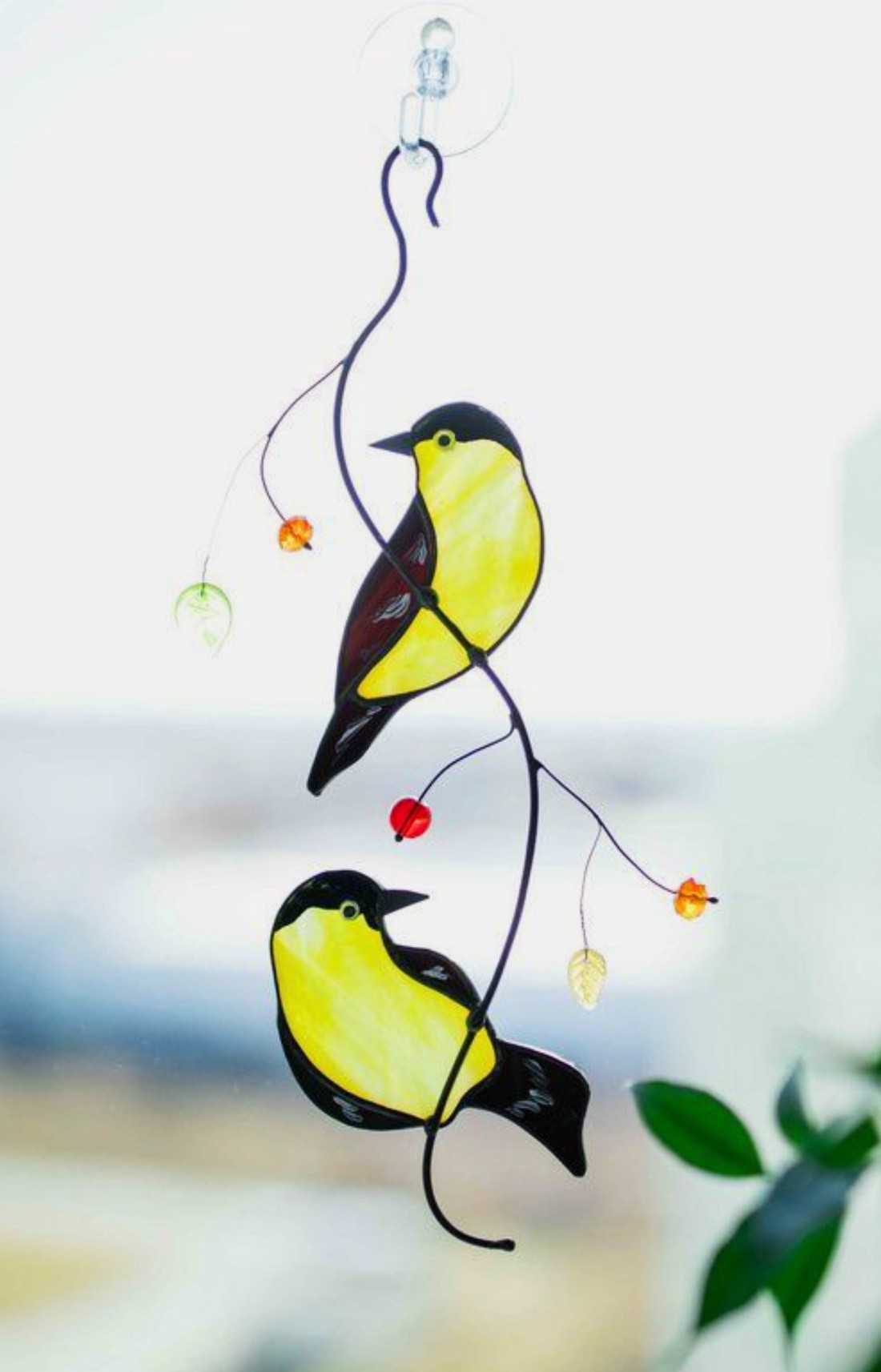 Pereche de păsări cântătoare - casă & stil de viață - accesorii pentru decorat casa - decorațiuni de geam și decorațiuni de ușă  - decor ferestre și autocolant pentru geam - Artynos.ro