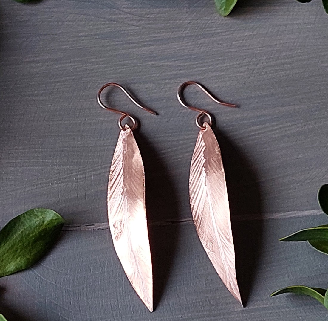 Cercei narcisă din cupru -  - Artynos.ro Cercei narcisă din cupru -  - Artynos.ro