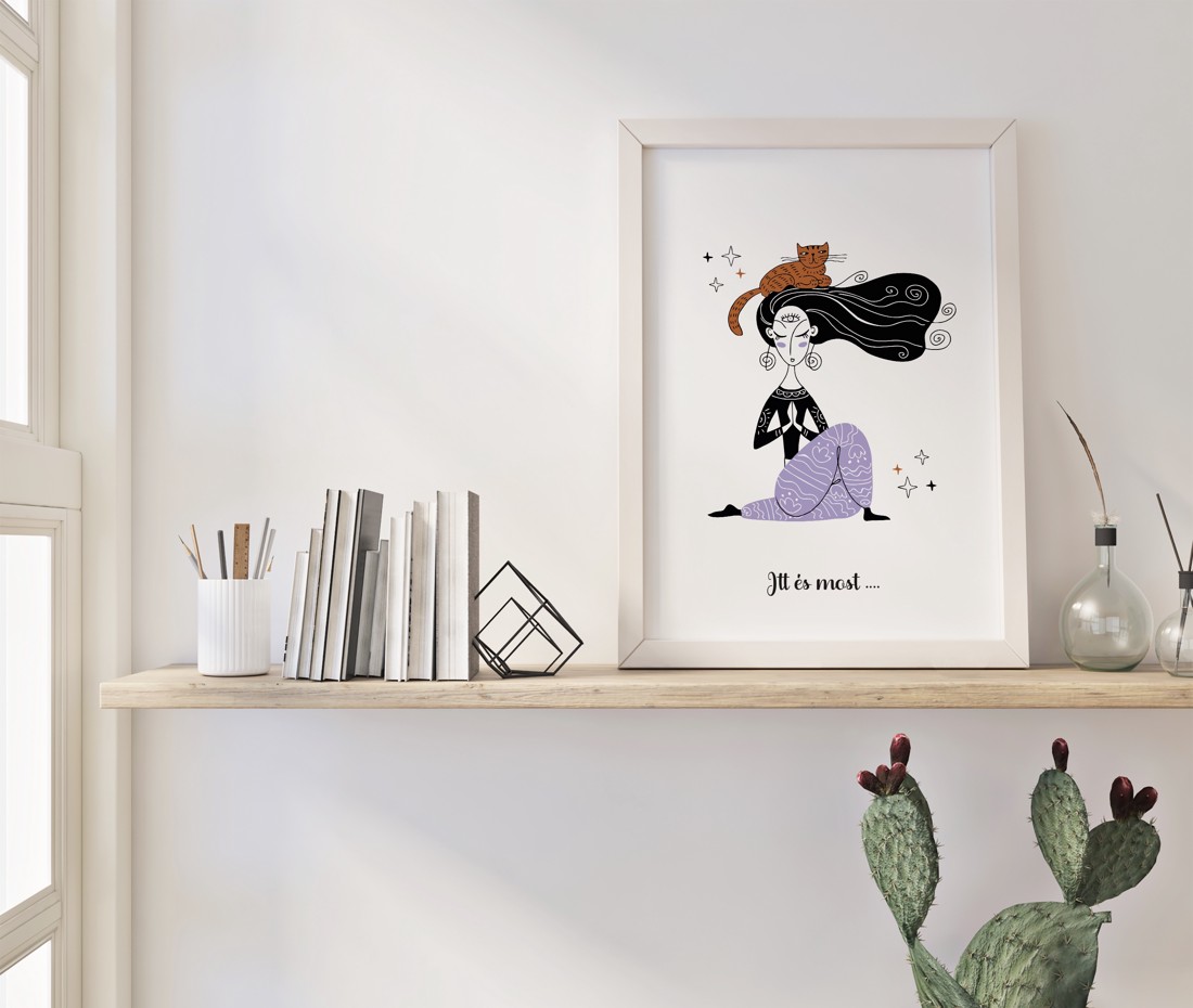 Yoga poster, yoga motivational imagine, yoga studio decor de perete -  - Artynos.ro