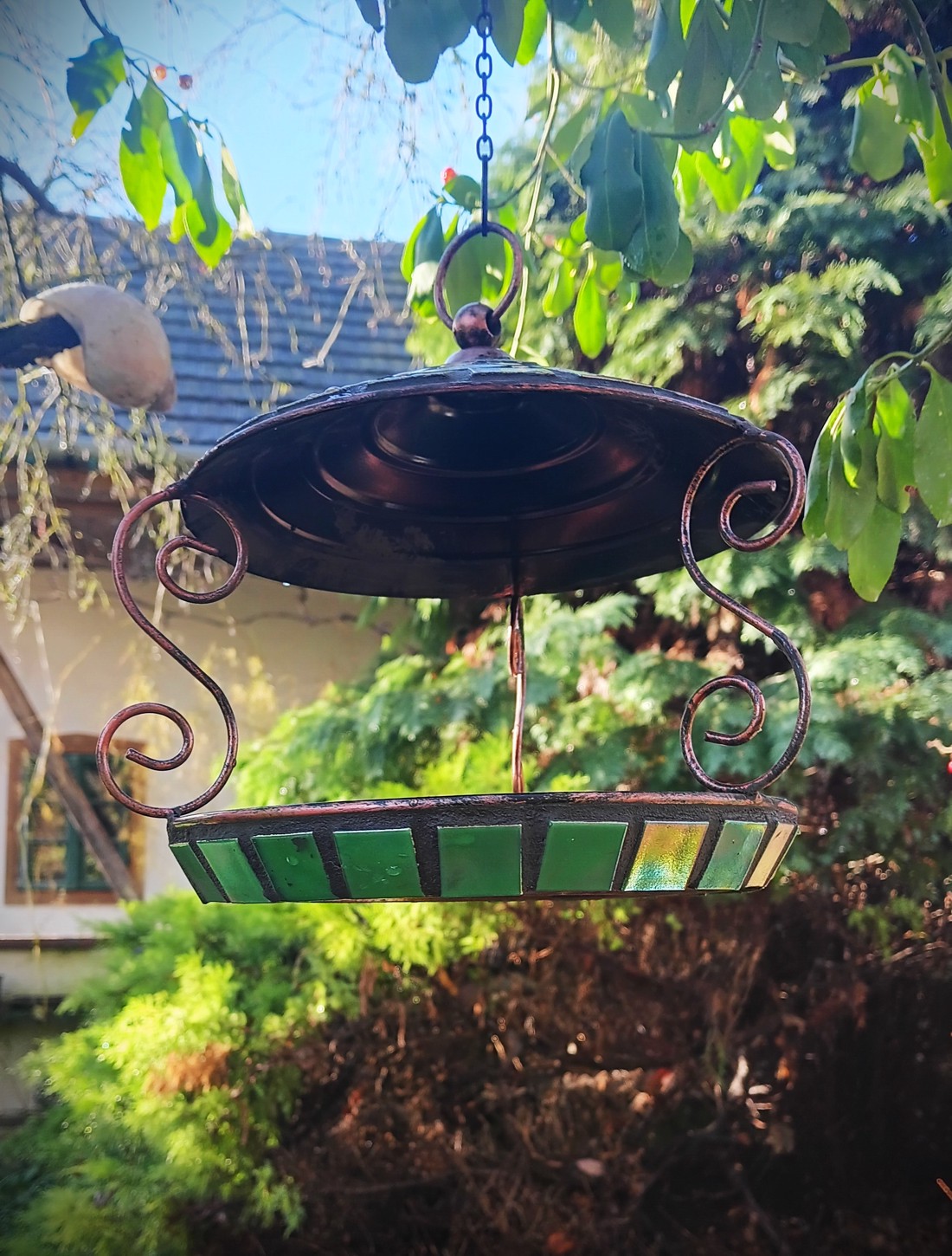 REKREDENC - Alimentator suspendat pentru păsări cu mozaic / alimentator pentru păsări (03) -  - Artynos.ro