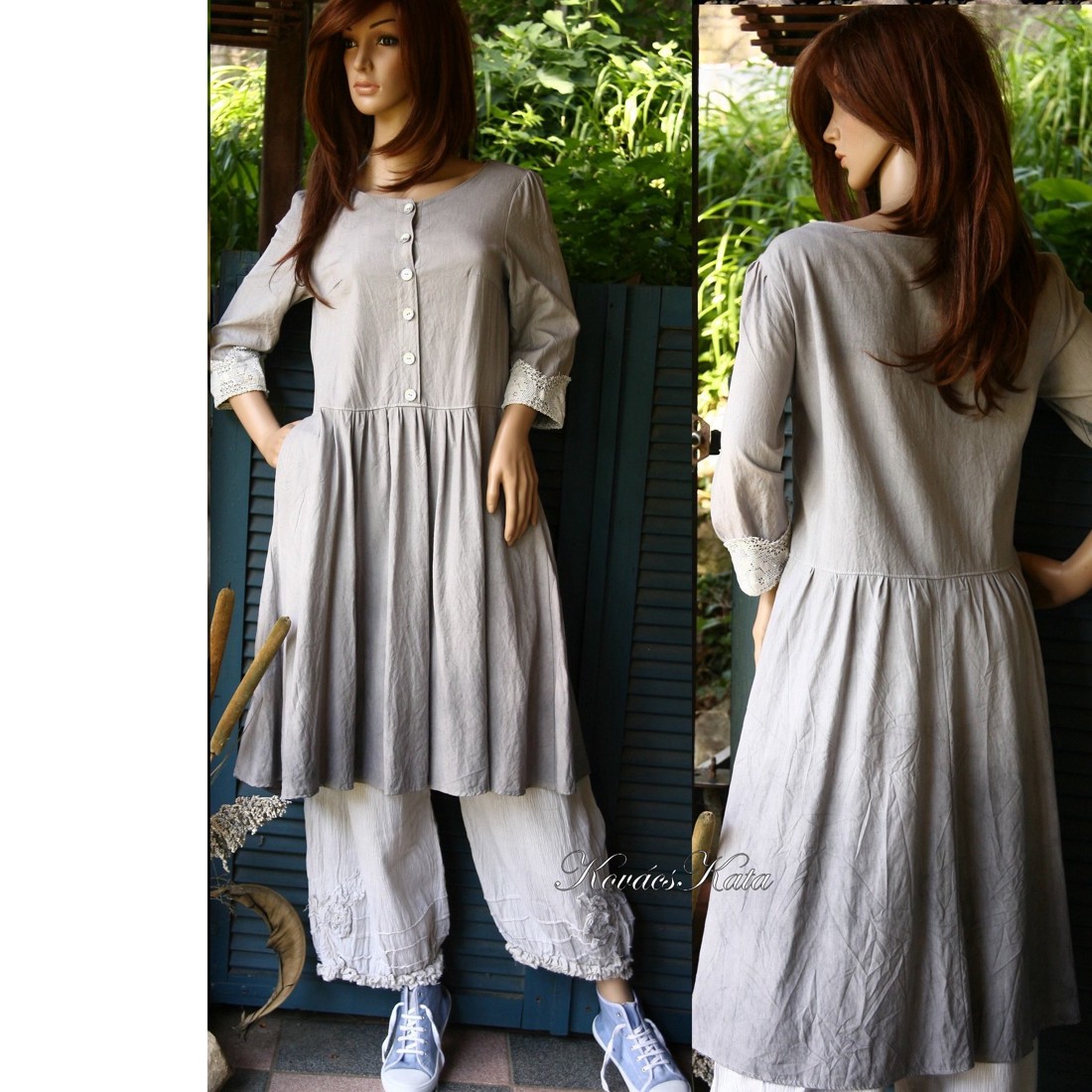 EMILY - rochie cu design din in - îmbrăcăminte și modă - haine damă - rochie, dintr-o bucată - Artynos.ro