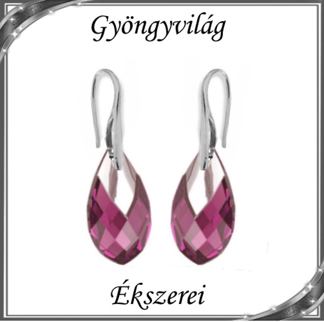Cercei Swarovski cu închidere din argint 925 SSZE-SW6565-F18 - bijuterii - cercei - cercei agățați - Artynos.ro