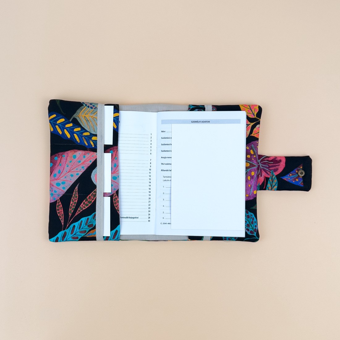 Copertă de carnet de sănătate cu buzunare pentru documente - CukiCuki - Ilka collection -  - Artynos.ro