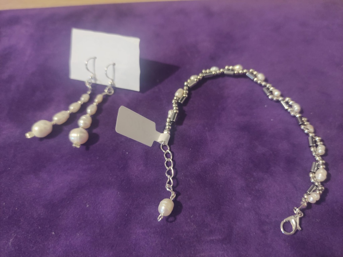 Set elegant perle - accesorii nuntă - accesorii și cadouri de burlecițe - Artynos.ro