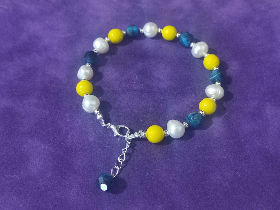 Set elegant perle si pietre semipretioase naturale - accesorii nuntă - accesorii și cadouri de burlecițe - Artynos.ro