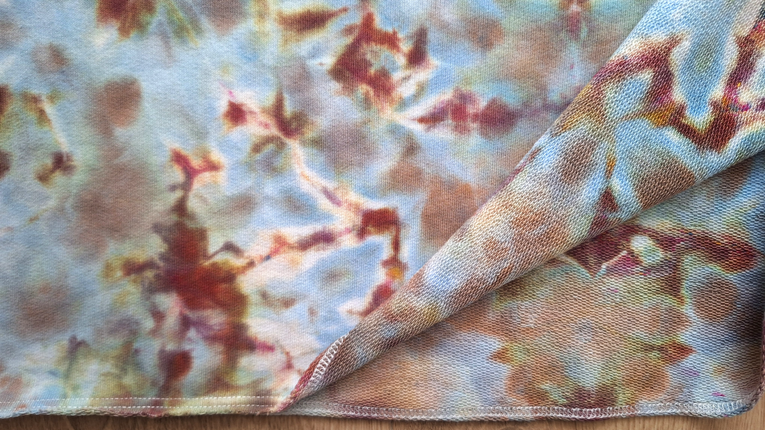 Blue Clay - Bluză french terry vopsită manual - îmbrăcăminte și modă - haine damă - hanorace, cardigane - Artynos.ro