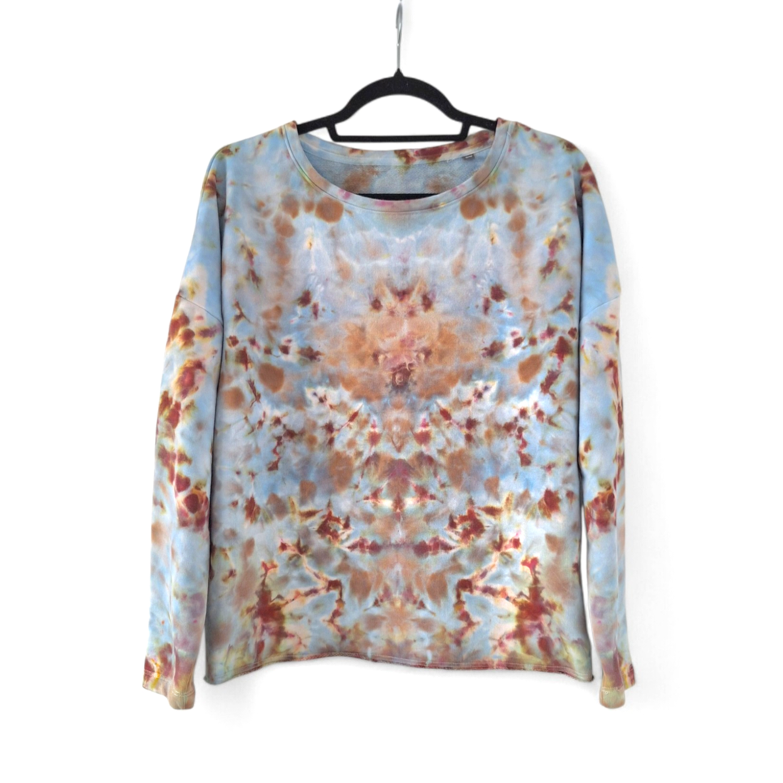 Blue Clay - Bluză french terry vopsită manual - îmbrăcăminte și modă - haine damă - hanorace, cardigane - Artynos.ro