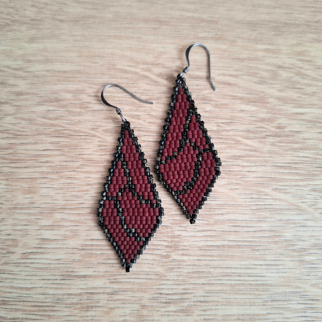 Cercei aripi de fluture din mărgele Miyuki Delica - bijuterii - cercei - cercei din mărgele - Artynos.ro