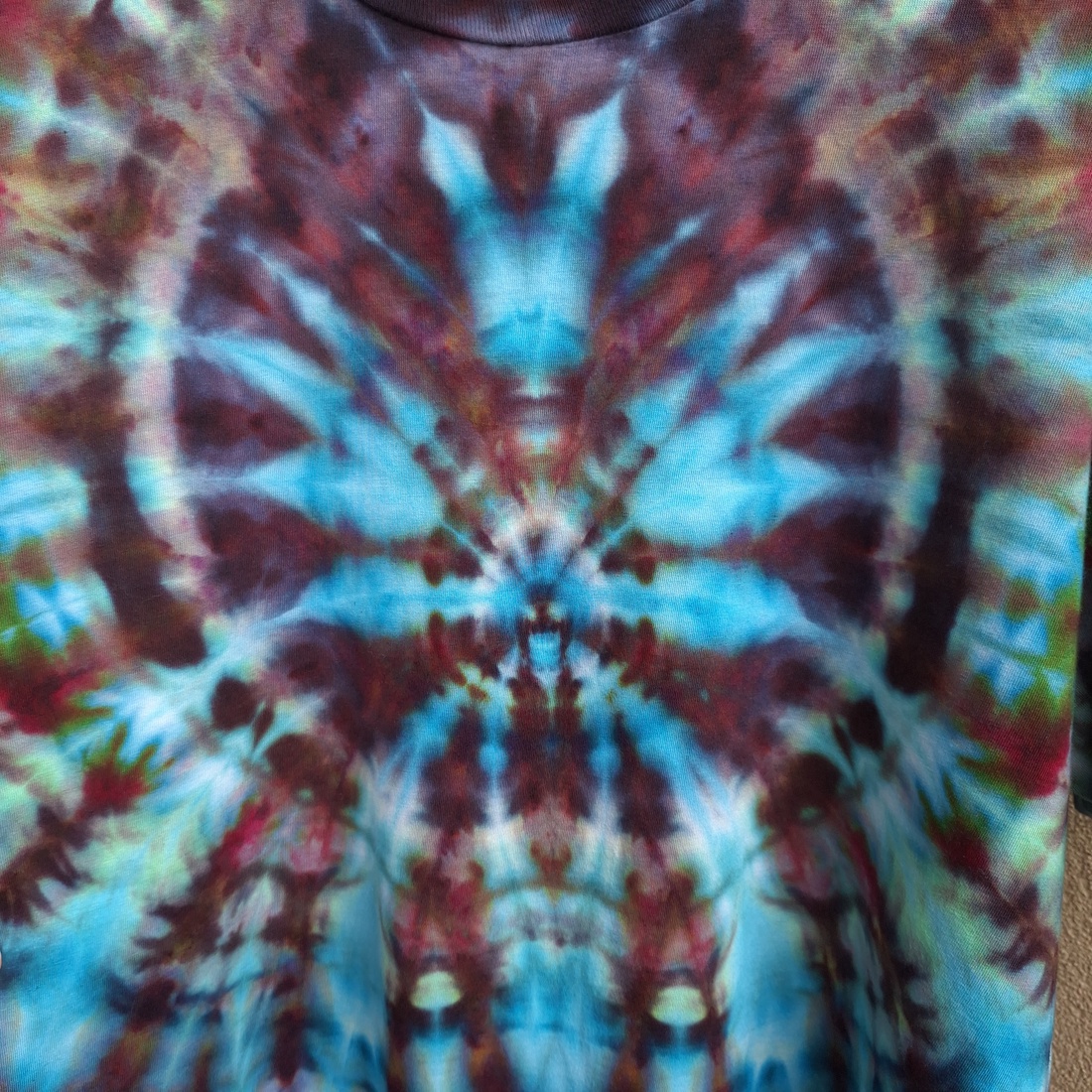 [L] Tricou unicat bumbac unisex vopsit manual vitraliu - îmbrăcăminte și modă - haine bărbați - tricouri bărbați - Artynos.ro