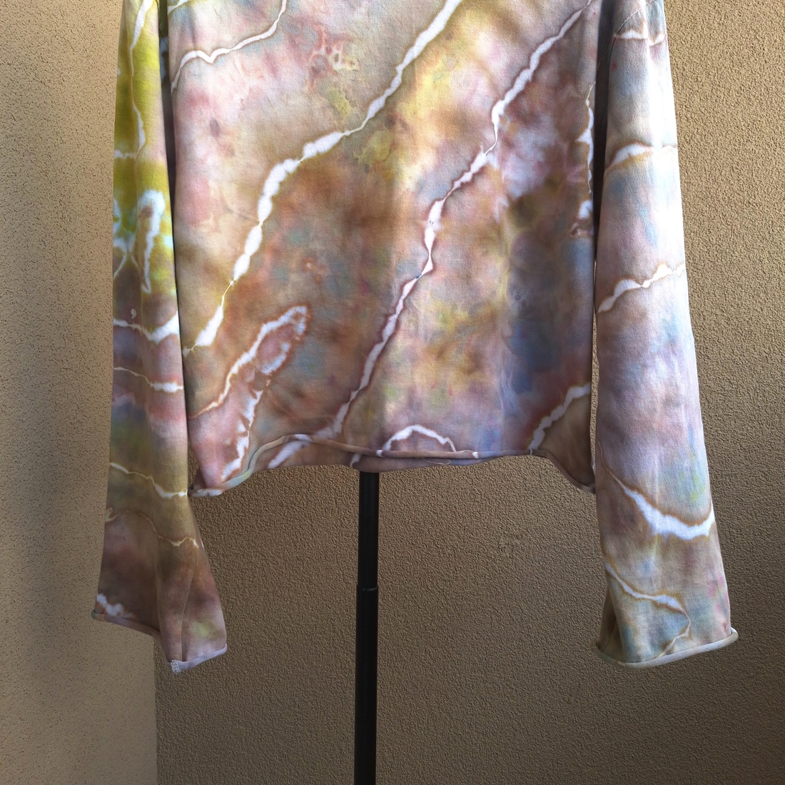 Tricou crop oversize bumbac moale stil hippie/boho - îmbrăcăminte și modă - haine damă - bluze damă - Artynos.ro