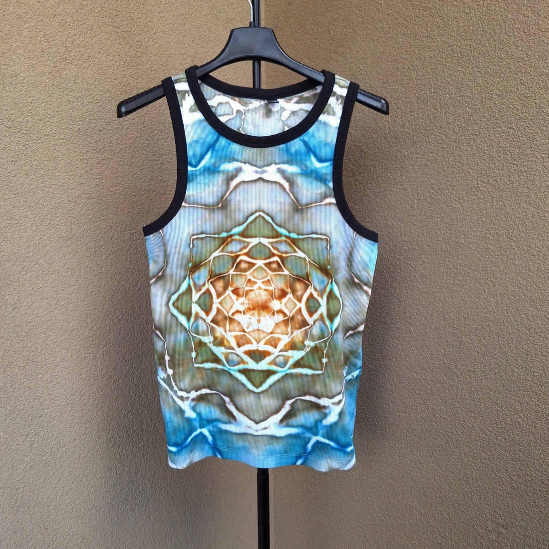 [M] Top de vară artistic unicat mandala hippie  - îmbrăcăminte și modă - haine damă - tricou și top de damă - Artynos.ro