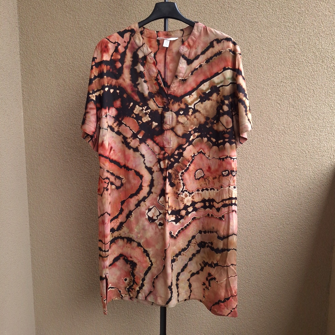 [S-M] Rochie tunică boho viscoză vaporoasă unicat - îmbrăcăminte și modă - haine damă - rochie, dintr-o bucată - Artynos.ro