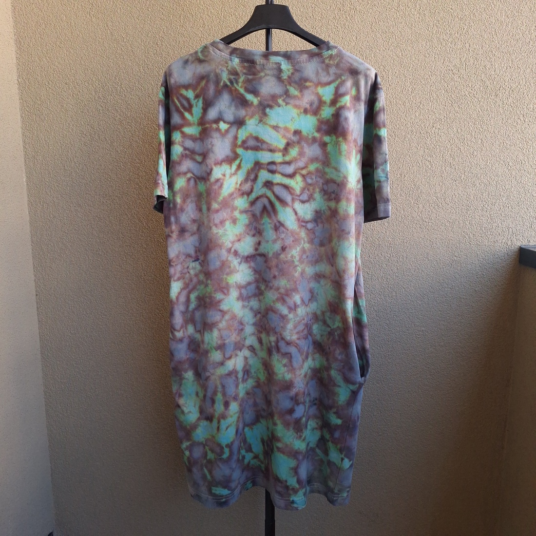 [M] Rochie tip tricou cu buzunare din bumbac maro - îmbrăcăminte și modă - haine damă - rochie, dintr-o bucată - Artynos.ro