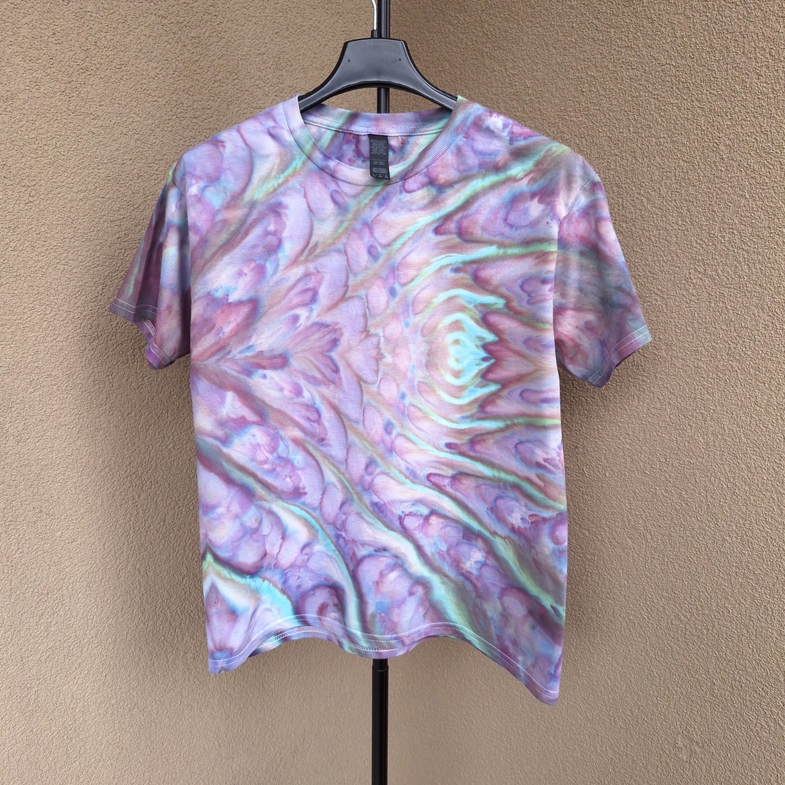 [10-12 ani/L] Tricou copii unisex unicat mov turcoaz - îmbrăcăminte și modă - haine bebeluși și copii - tricouri copii - Artynos.ro