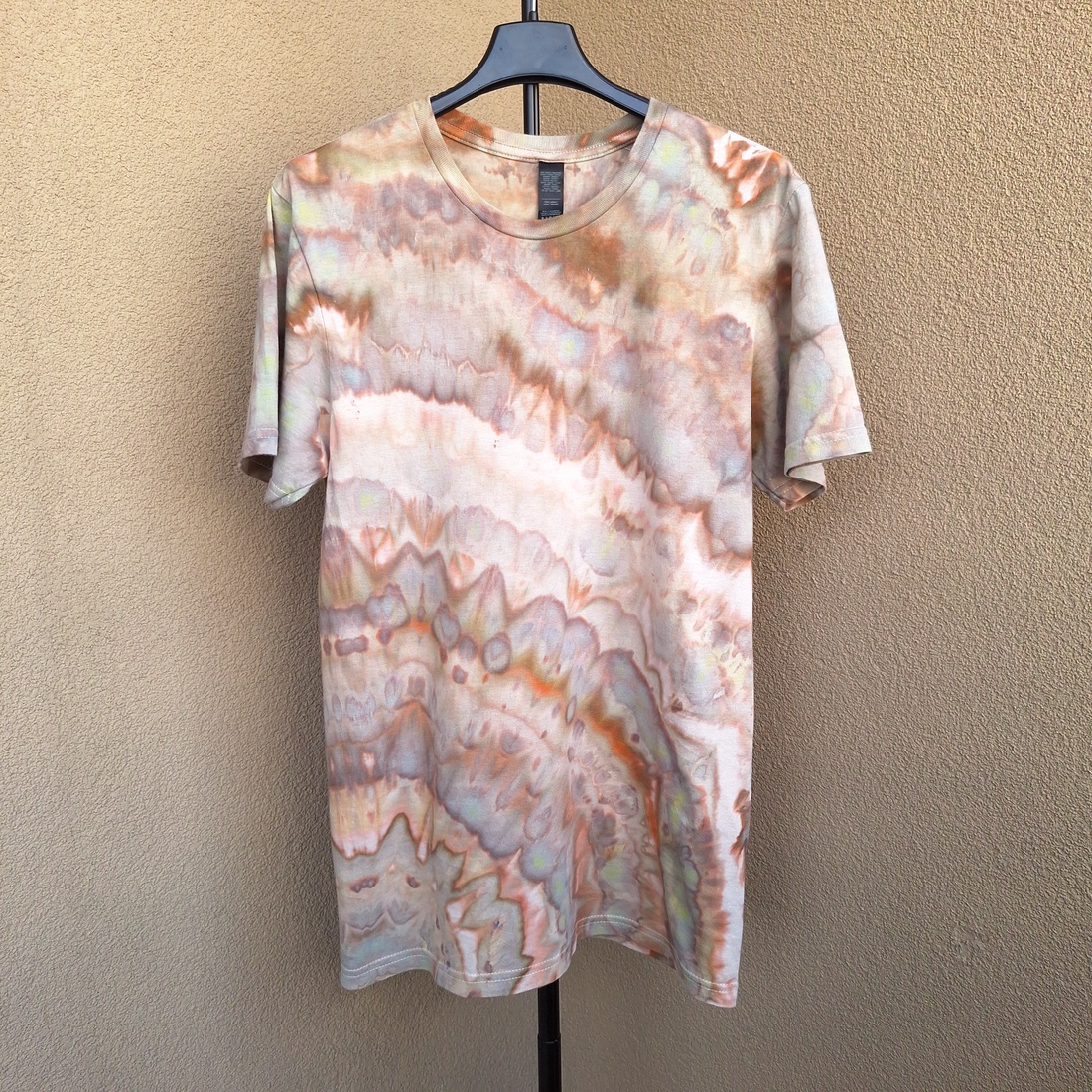 [S-M] Tricou maro bumbac unicat vopsit manual - îmbrăcăminte și modă - haine damă - tricou și top de damă - Artynos.ro