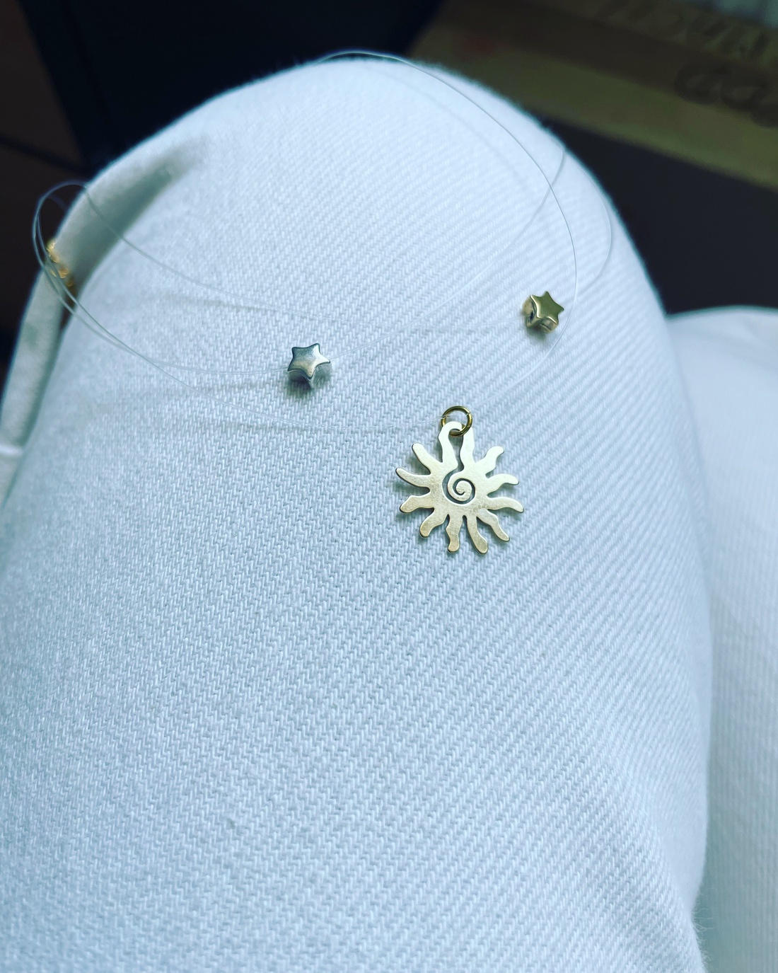 Colier float pendant cu soare - bijuterii - coliere - pandativ - Artynos.ro