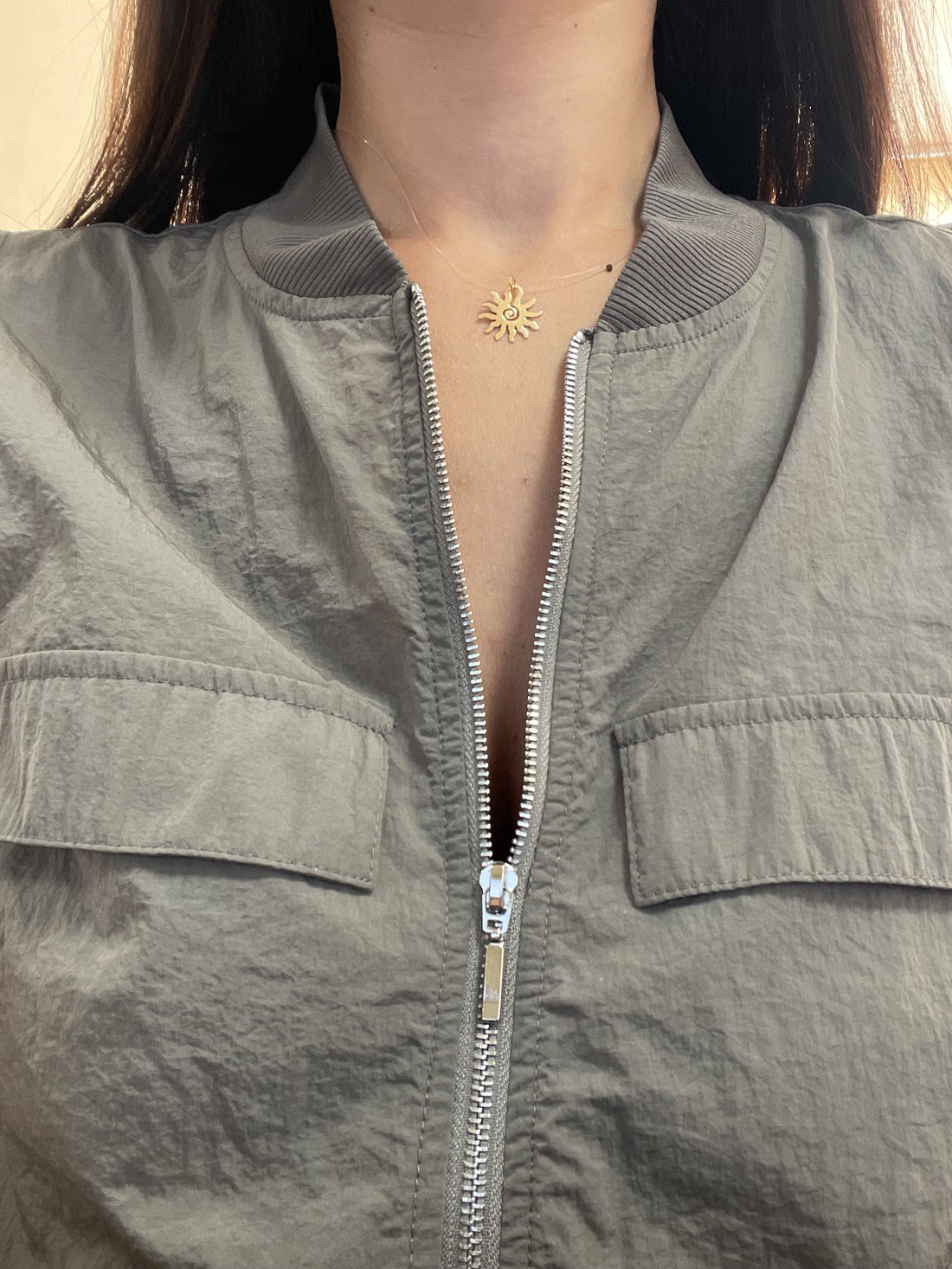 Colier float pendant cu soare - bijuterii - coliere - pandativ - Artynos.ro