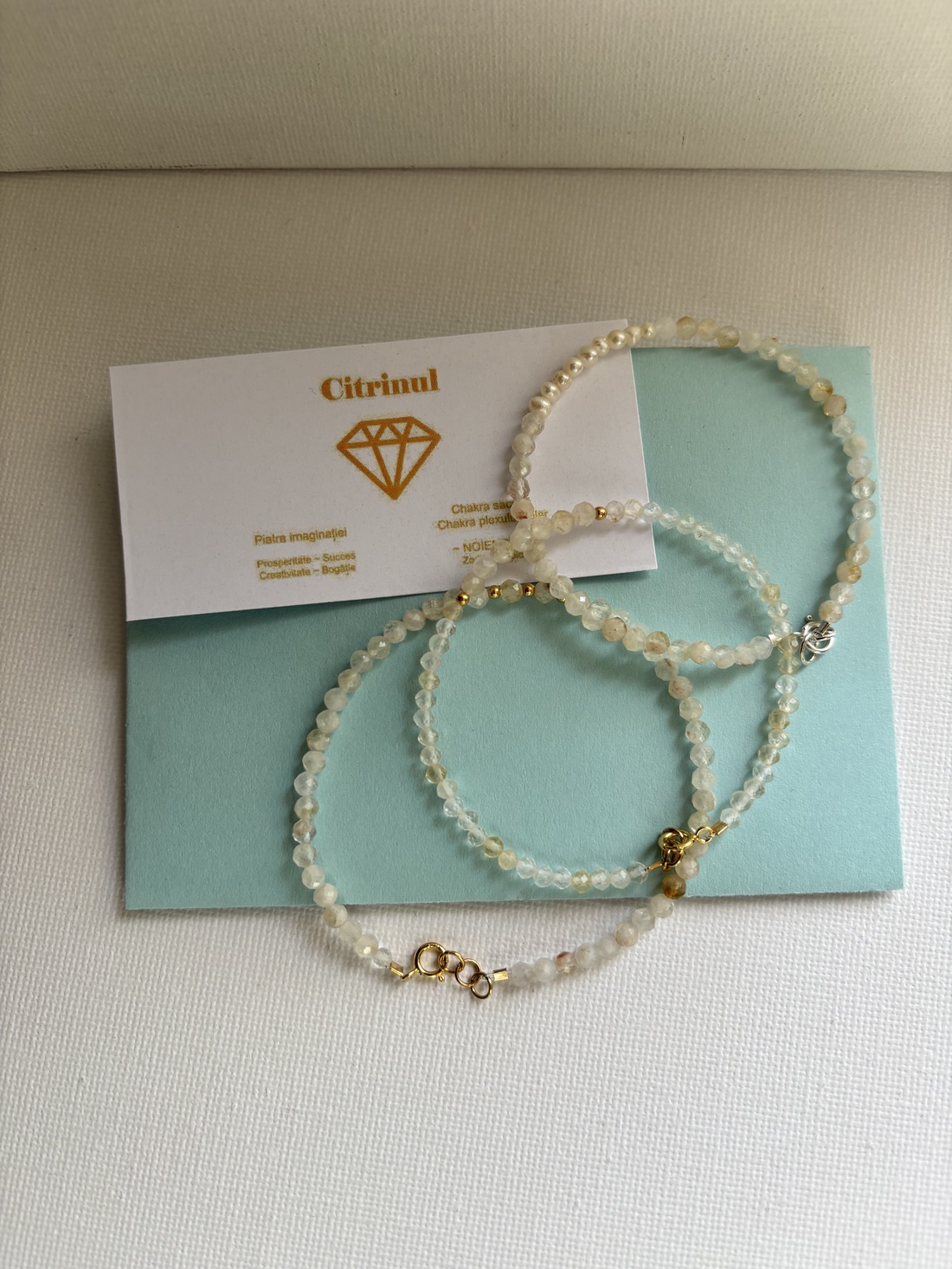 Bratara citrin si argint sau perle de cultura - bijuterii - brățări - brățări din pietre semiprețioase - Artynos.ro