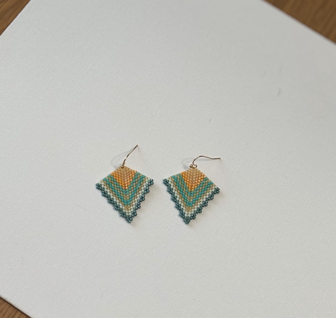 Set cercei si colier din margele ceramice - bijuterii - cercei - cercei din mărgele - Artynos.ro