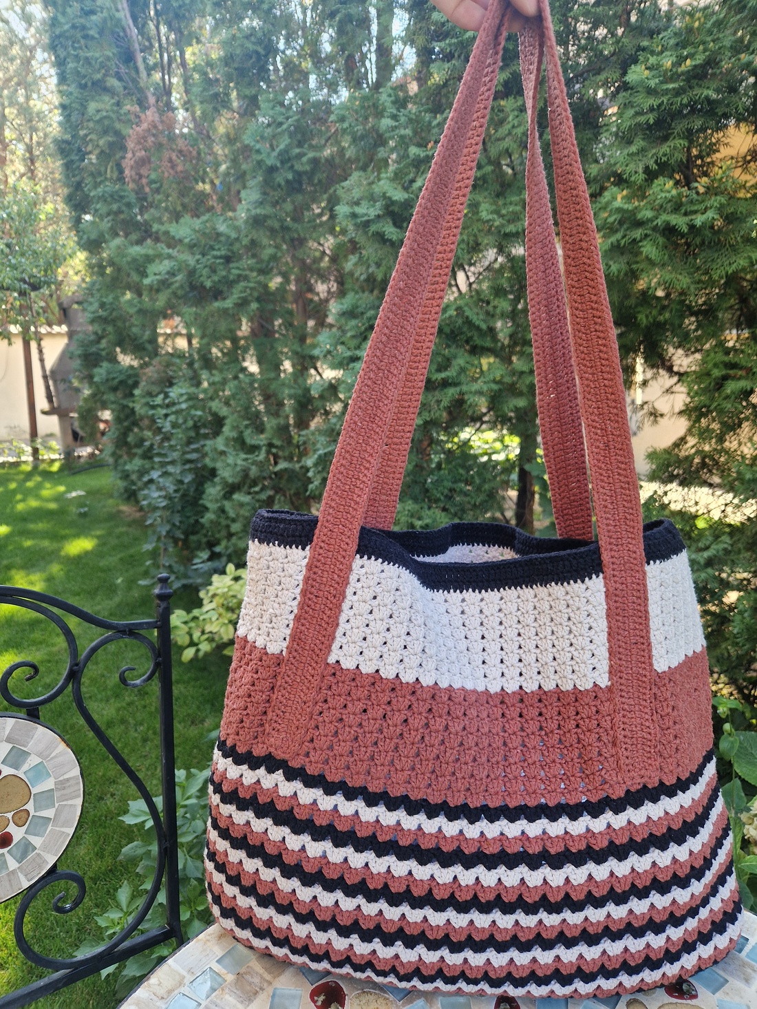 Geanta de umar crosetata - genți și portofele - genți de mână și umăr - geantă casual - Artynos.ro