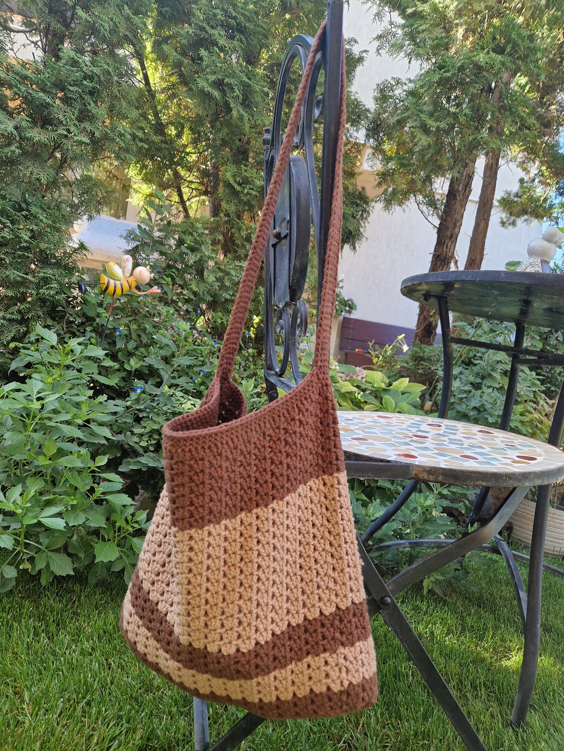 Geanta de umar crosetata - genți și portofele - genți de mână și umăr - geantă casual - Artynos.ro