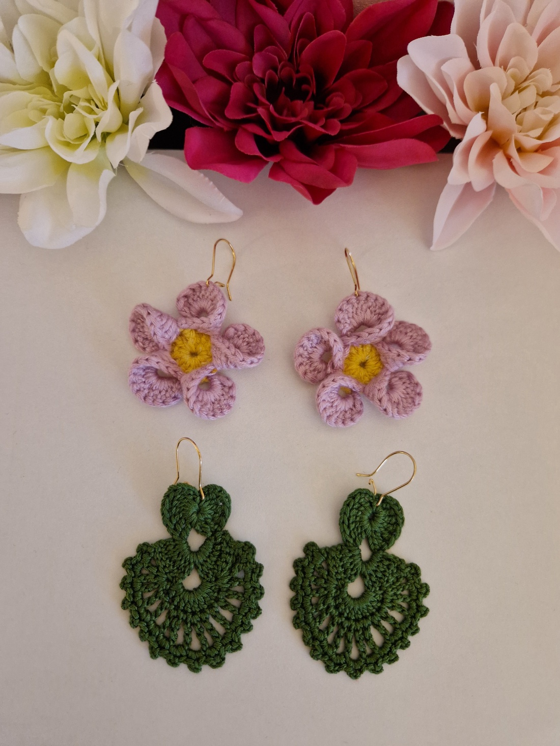 Cercei crosetati - bijuterii - cercei - cercei croșetați - Artynos.ro