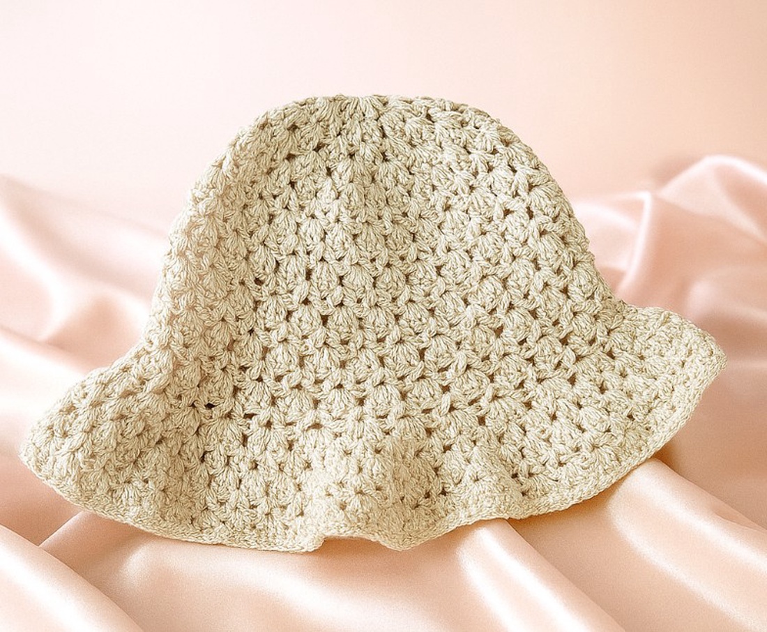 Bucket hat crosetata manual - îmbrăcăminte și modă - eșarfe, pălării, fularuri - pălărie - Artynos.ro