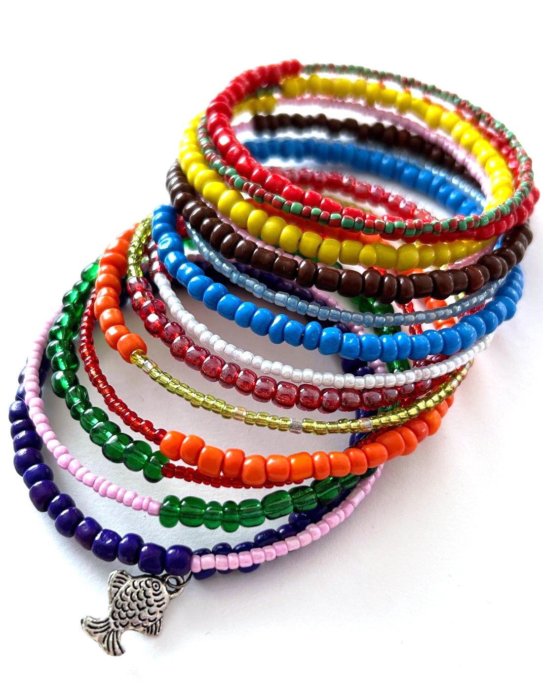 Bratara spirala multicolora - bijuterii - brățări - brățări din mărgele - Artynos.ro