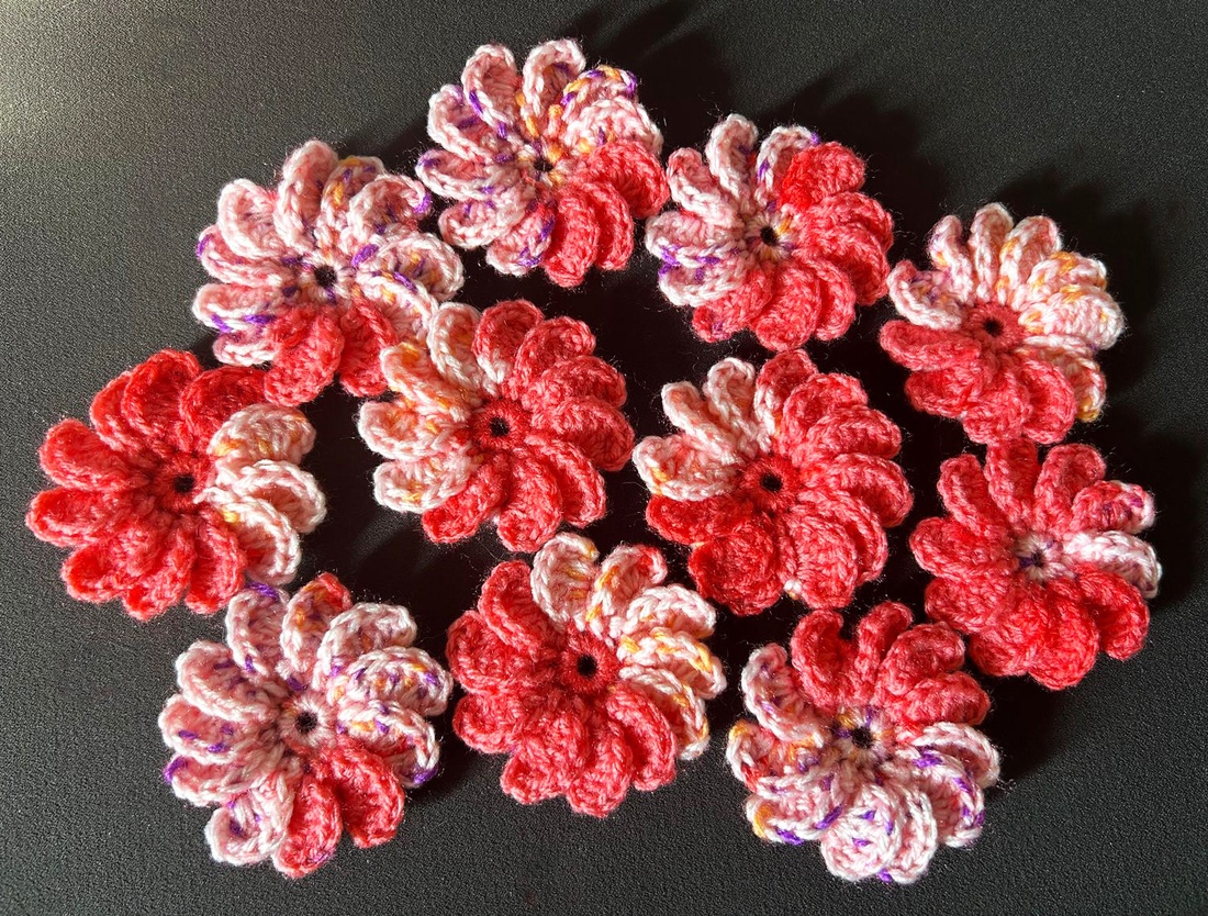 Lot 11 flori crosetate - casă & stil de viață - produse de papetărie - caiete și jurnale - Artynos.ro