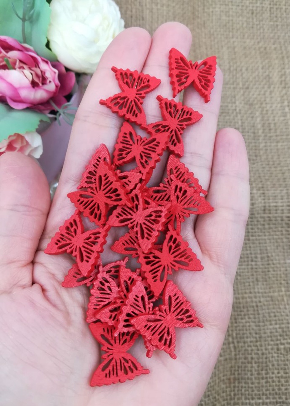 Fluturi rosii din lemn - accessorii și unelte - lemn - alte produse din lemn - Artynos.ro