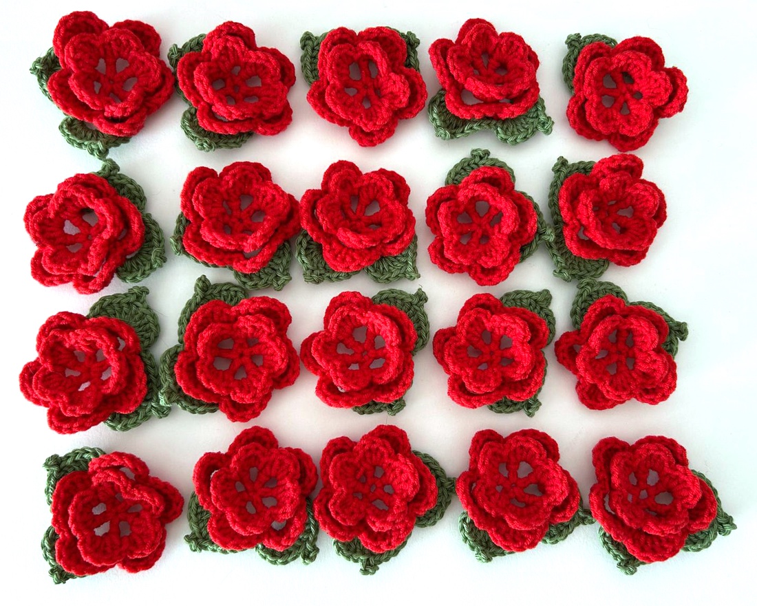 Flori crosetate - casă & stil de viață - decorațiuni de casă - accesorii florale - flori la fir - Artynos.ro