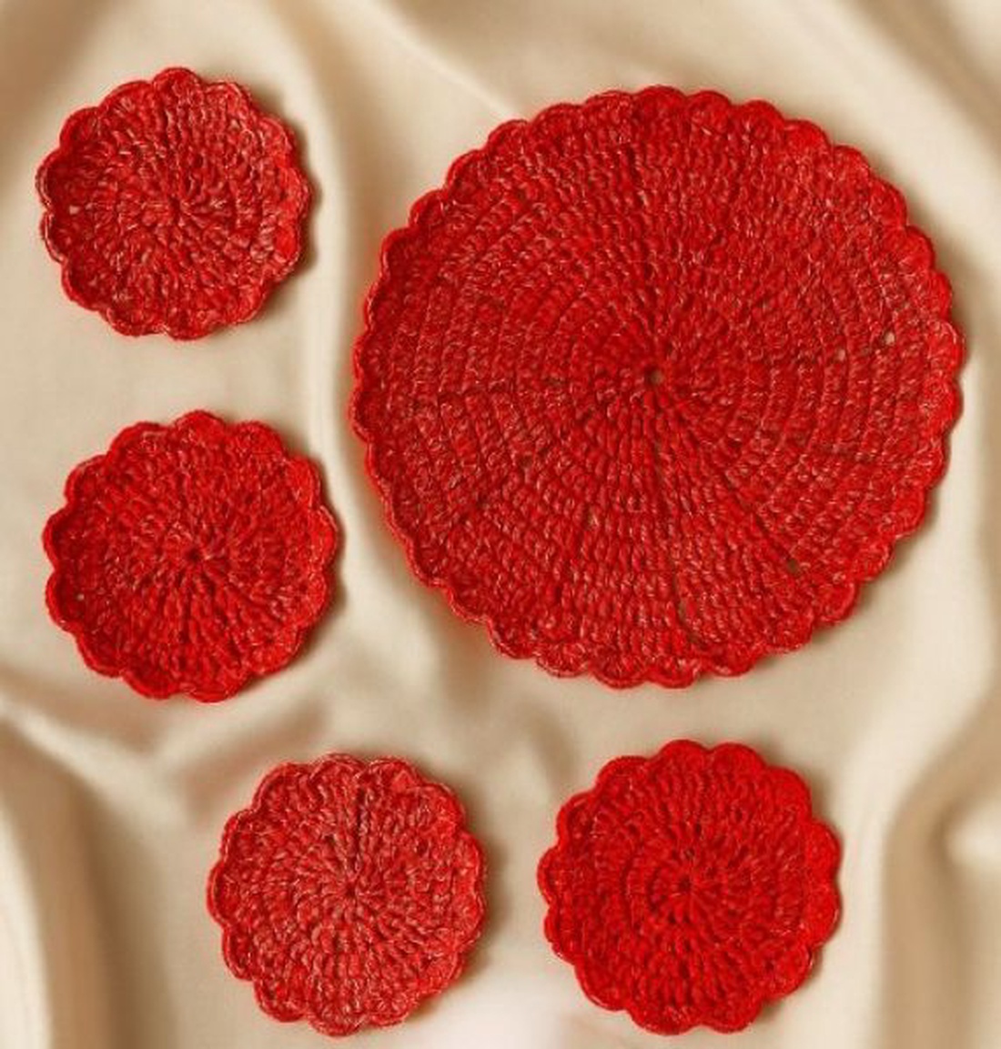 Set coastere crosetate - casă & stil de viață - echipamente de bucătărie - accesorii de servire - pahare de vin - Artynos.ro