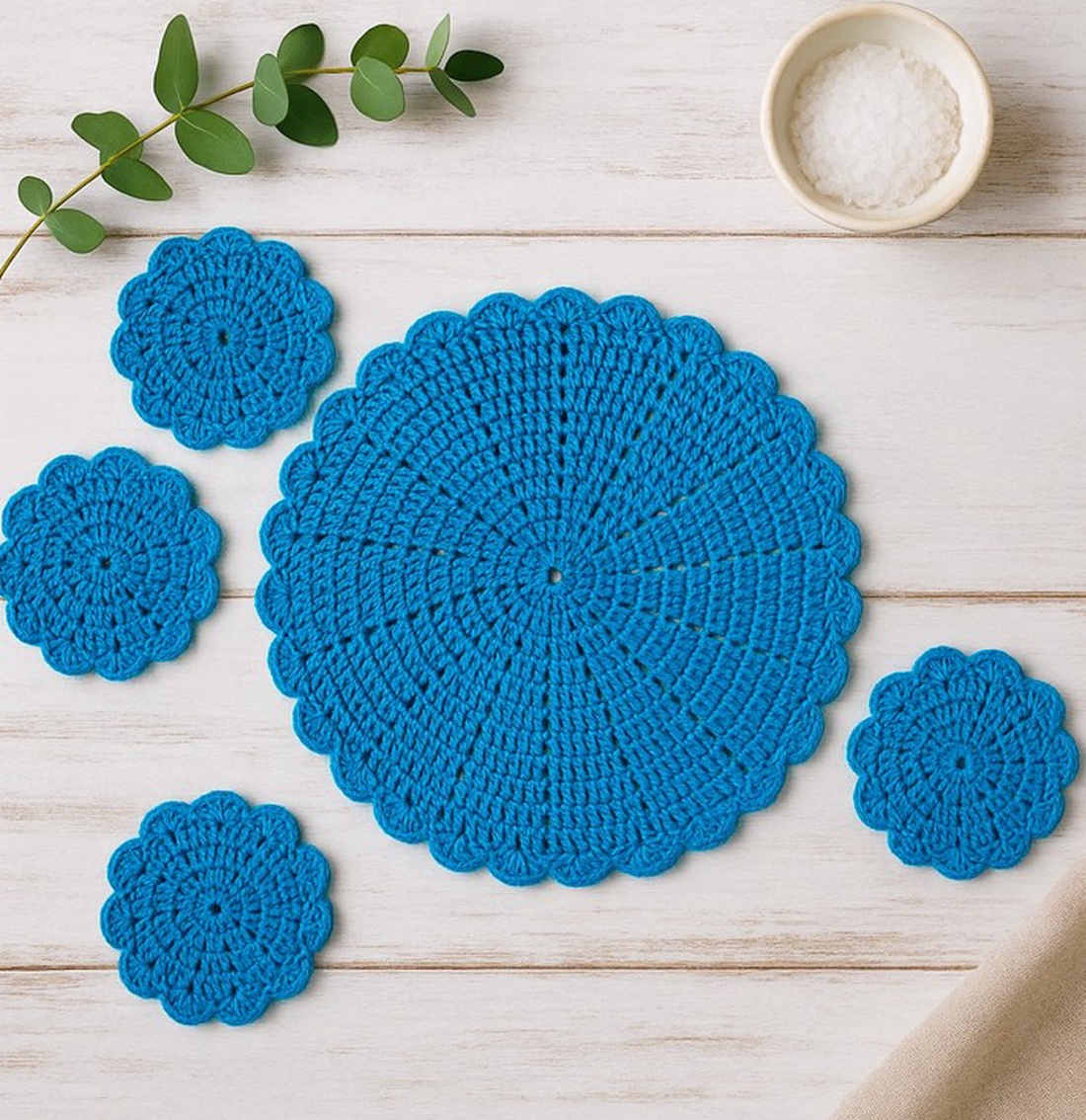 Set coastere crosetate - casă & stil de viață - echipamente de bucătărie - accesorii de servire - pahare de vin - Artynos.ro