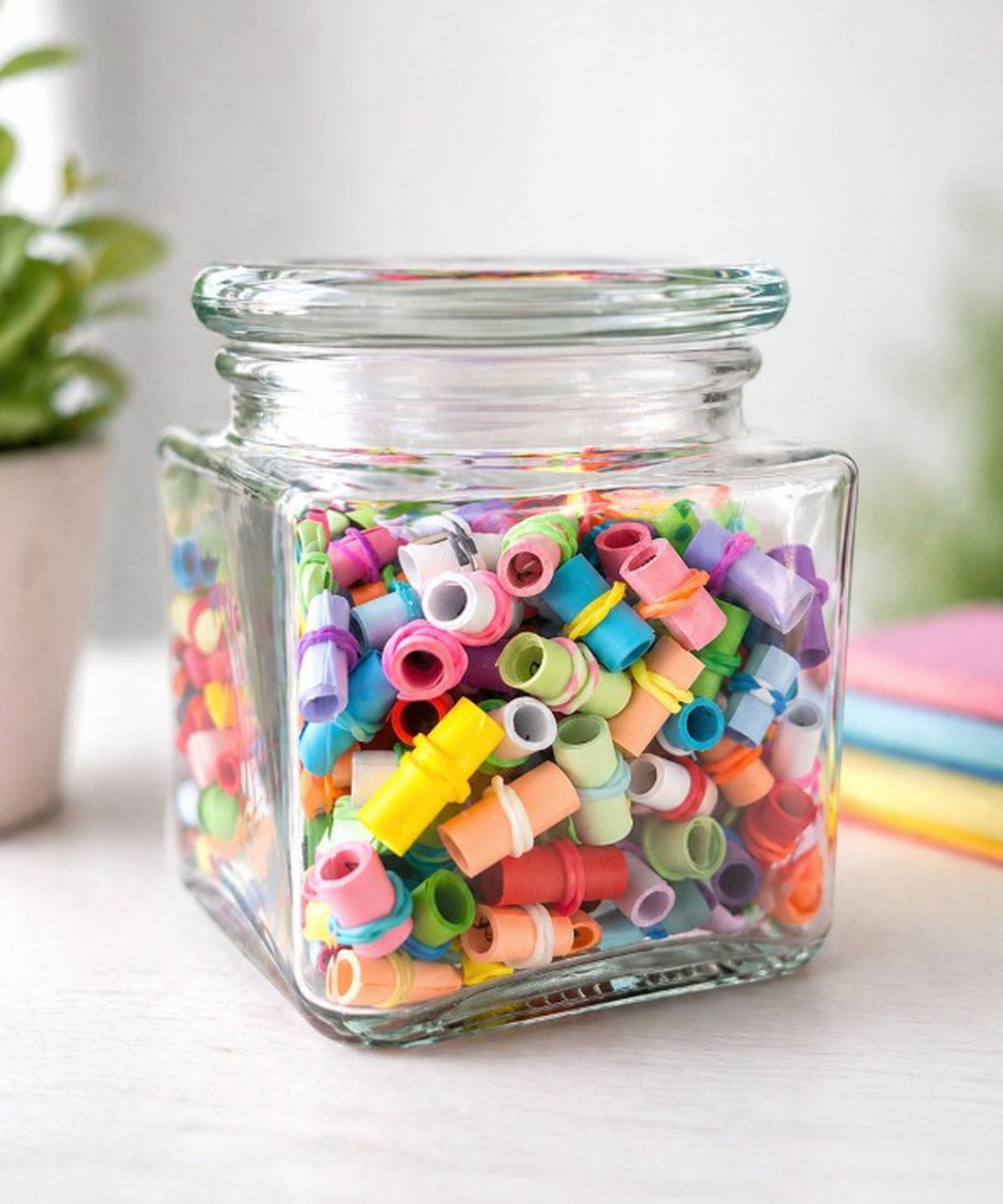 Borcan delicat cu versete biblice de incurajare - accesorii nuntă - amintiri și cadouri de nuntă - favoruri de nuntă - Artynos.ro