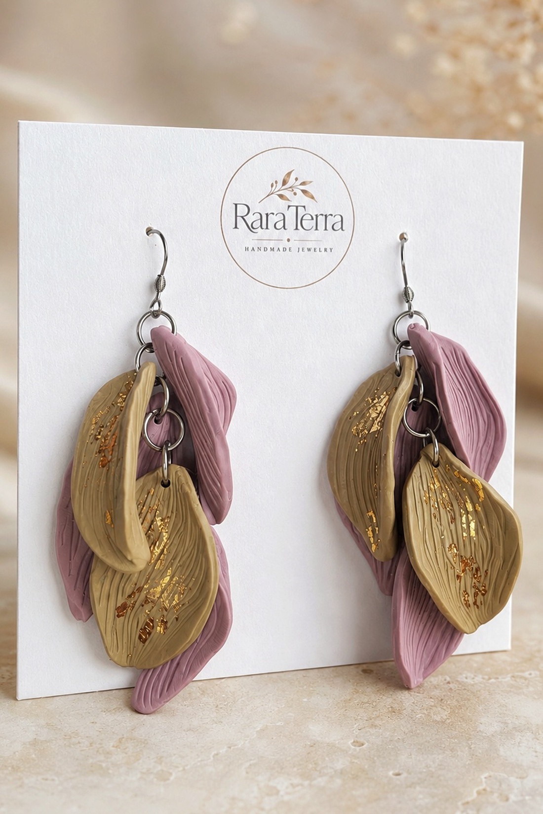 Cercei statement Botanica � Antique Bloom - bijuterii - cercei - cercei lungi - Artynos.ro